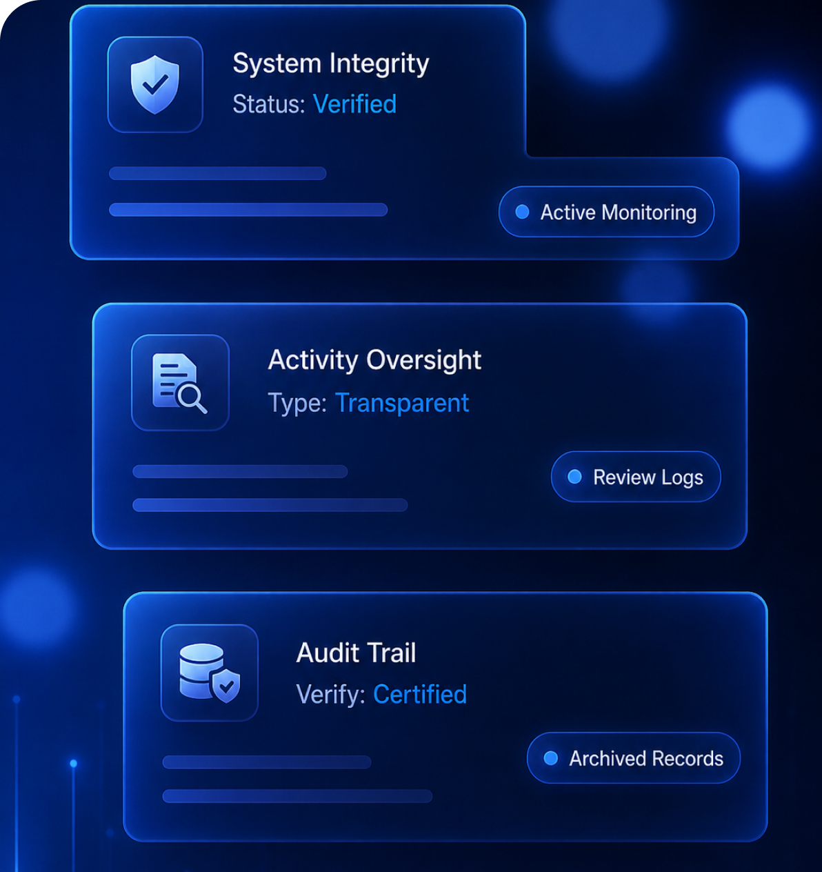 Grelin platform security — Audit logging and system transparency