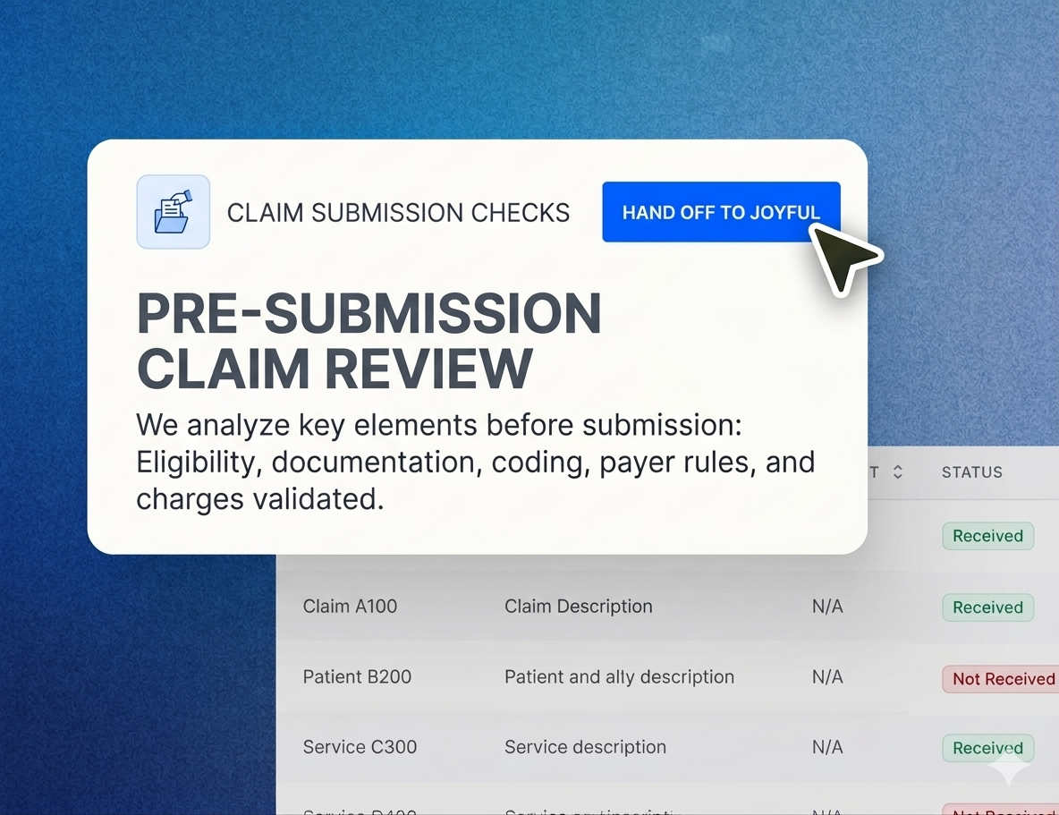Grelin analyzes patient eligibility, documentation, coding, payer policy, and charge integrity before submission