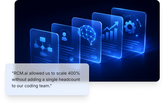 RCM.ai autonomous claim workflow visualization